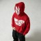 Full Face Zip Hoodie with Flame Heart 3D Puff Embroidery | Y2k hip hop street daily wear | OEM Streetwear
