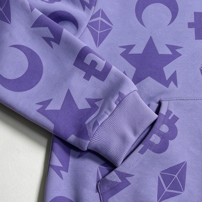 Embroidery Full Face Zip Hoodie with Towel Embroidery All Over DTG Print