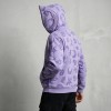 Embroidery Full Face Zip Hoodie with Towel Embroidery All Over DTG Print | Retro street casual daily wear | Custom Streetwear