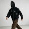 Wash DTG Print Full Face Zip Hoodie | Vintage Gothic Letter Sword Sleeve Print | Streetwear Manufacturer
