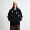 Wash DTG Print Full Face Zip Hoodie | Vintage Gothic Letter Sword Sleeve Print | Streetwear Manufacturer