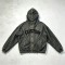 Washed Towel Embroidery Hoodie with Eyelet Rivet | Frayed Raw Edge Grunge Letter Design | Custom Streetwear
