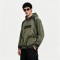 Distress Hoodie with Washed Spray Dye Ripped | Army Green Punk Street Casual Wear | Custom Streetwear