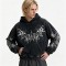 Distress Hoodie With Washed and Screen Print Ripped Craft | Gothic Punk Streetwear | Streetwear Manufacturer