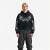 Distress Hoodie With Washed and Screen Print Ripped Craft | Gothic Punk Streetwear | Streetwear Manufacturer