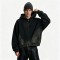 Distress Zip Up Hoodie With Washed Spray Dye Ripped Craft | Grunge Punk Streetwear | Clothing Manufacturer