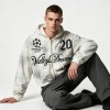 Washed Spray Dye Screen Print Zip Up Distress Hoodie | Vintage Faded Ripped Cropped Design | OEM Streetwear