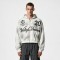 Washed Spray Dye Screen Print Zip Up Distress Hoodie | Vintage Faded Ripped Cropped Design | OEM Streetwear