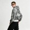 Washed Spray Dye Screen Print Zip Up Distress Hoodie | Graffiti Drip Print Ripped Cropped Fit | Custom Streetwear