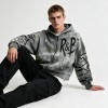 Washed Spray Dye Screen Print Zip Up Distress Hoodie | Graffiti Drip Print Ripped Cropped Fit | Custom Streetwear