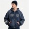 Distress Washed Hoodie with DTG Print Rhinestone | Applique Ripped Vintage Washed Style | OEM Streetwear