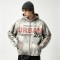 Distress Ripped Hoodie with Washed Spray Dye DTG Print | Urban hip hop street daily wear | Custom Streetwear