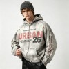 Distress Ripped Hoodie with Washed Spray Dye DTG Print | Urban hip hop street daily wear | Custom Streetwear