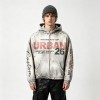 Distress Ripped Hoodie with Washed Spray Dye DTG Print | Urban hip hop street daily wear | Custom Streetwear