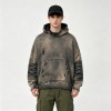 Distress Washed Hoodie with Ripped Raw Edge | Grunge dark street casual wear | Custom Streetwear