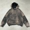 Distress Washed Hoodie with Ripped Raw Edge | Grunge dark street casual wear | Custom Streetwear
