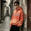 Acid Wash Spray Dye Rhinestone Distressed ripped Hoodie | Hip Hop Punk Fashion Streetwear | Streetwear Manufacturer