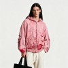 Distress Zip Up Hoodie Washed with All Over Ripped | Grunge punk street casual wear | OEM Streetwear