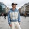 Distressed washed Applique Letter Graphic Hoodie | Y2K Grunge Streetwear Apparel | OEM Streetwear