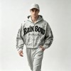 All Over DTG Print Gothic Screen Print Embroidery Distressed ripped Hoodie | Dark Gothic Streetwear | OEM Streetwear