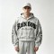 All Over DTG Print Gothic Screen Print Embroidery Distressed ripped Hoodie | Dark Gothic Streetwear | OEM Streetwear