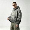 Distressed Ripped Hoodie Vintage Washed Star Applique | Oversized fit | Grunge street casual outfit | OEM Streetwear