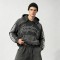 Vintage Washed Distressed Ripped Cropped Hoodie with DTG Print | Frayed Raw Edge | Custom Streetwear
