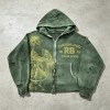 Distress Ripped Vintage Washed DTG Print Hoodie | Vintage Punk Streetwear | OEM Streetwear