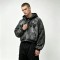 Acid Washed Ripped DTG Print Applique distress hoodie | Gothic Street Daily wear | Custom Streetwear