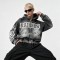 Distressed ripped Hoodie Vintage Washed Spray Dye Applique Rivet | Heavyweight Cotton Fleece | Custom Streetwear