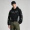 Vintage Washed Ripped Tribal Screen Print Cropped Distress Hoodie | Color Block Hooded Sweatshirt | Gothic Y2K Streetwear | Custom Streetwear