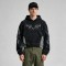 Vintage Washed Ripped Tribal Screen Print Cropped Distress Hoodie | Color Block Hooded Sweatshirt | Gothic Y2K Streetwear | Custom Streetwear