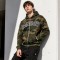 Applique Camouflage Zip Up Hoodie with Colorful Rhinestone | Y2K hip hop streetwear | Clothing Manufacturer