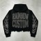 Vintage Washed Skull Rhinestone Cropped Boxy Raw Edge Hoodie | Heavyweight cotton | Gothic hip hop streetwear | Streetwear Manufacturer