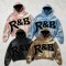 Vintage Wash Applique Embossed Cropped Boxy Hoodie | Heavy cotton | Retro hip hop streetwear | Custom Streetwear