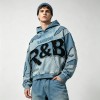 Vintage Wash Applique Embossed Cropped Boxy Hoodie | Heavy cotton | Retro hip hop streetwear | Custom Streetwear