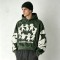 Cropped Boxy Vintage Washed Puff Print Sleeve Graphic Hoodie | Hip hop street fashion | Clothing Manufacturer
