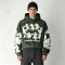 Cropped Boxy Vintage Washed Puff Print Sleeve Graphic Hoodie | Hip hop street fashion | Clothing Manufacturer