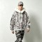 Tree Camo DTG Print Faux Fur Hood Trim Boxy Hoodie | Heavy fleece | Winter streetwear | Clothing Manufacturer