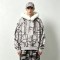 Tree Camo DTG Print Faux Fur Hood Trim Boxy Hoodie | Heavy fleece | Winter streetwear | Clothing Manufacturer
