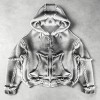 Vintage Washed Raw Fringe Stitching Boxy Cropped Hoodie | Heavyweight cotton | Grunge streetwear | OEM Streetwear