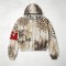 Vintage Washed Leopard DTG Print Applique Boxy Hoodie | Heavy cotton | Y2K street fashion | Streetwear Manufacturer