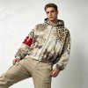 Vintage Washed Leopard DTG Print Applique Boxy Hoodie | Heavy cotton | Y2K street fashion | Streetwear Manufacturer