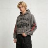 Cropped Vintage Washed DTG Print Boxy Hoodie | Classic Car Graphic Hoodie | Retro Streetwear | OEM Streetwear