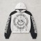 Vintage Washed DTG Print Raglan Cropped Boxy Hoodie | Color Block Crest Graphic | OEM Streetwear
