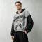 Vintage Washed Spray dye Applique DTG Screen Print Rhinestone Studs Boxy Hoodie | Color Block Horse Graphic | Custom Streetwear