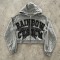 Vintage Washed Star Graphic Applique DTG Print Boxy Hoodie | Heavy cotton Varsity streetwear | OEM Streetwear