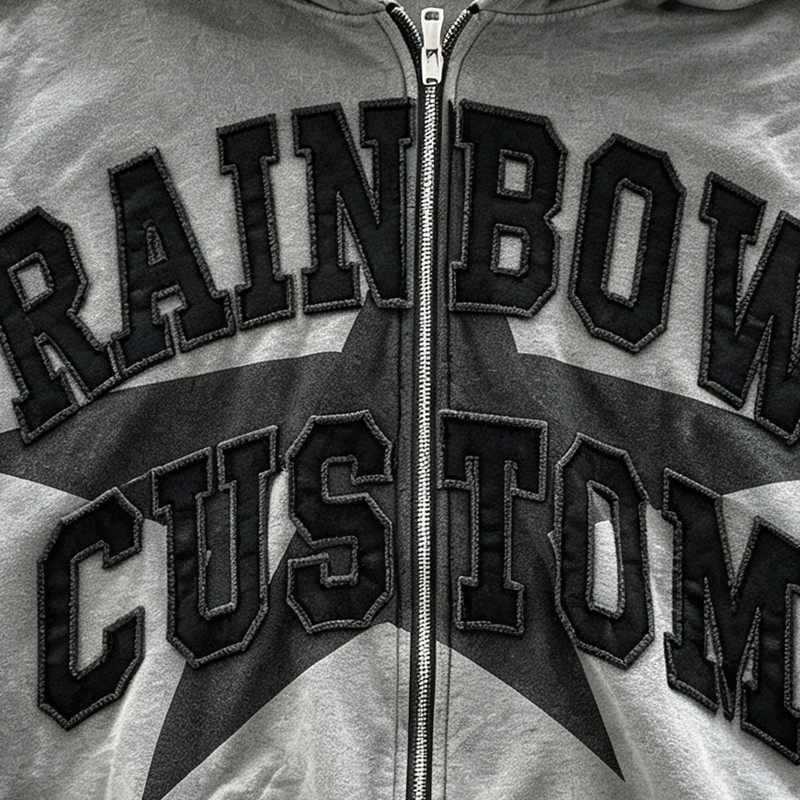 Cropped Vintage Washed DTG Print Boxy Hoodie
