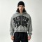 Vintage Washed Star Graphic Applique DTG Print Boxy Hoodie | Heavy cotton Varsity streetwear | OEM Streetwear