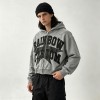 Vintage Washed Star Graphic Applique DTG Print Boxy Hoodie | Heavy cotton Varsity streetwear | OEM Streetwear